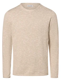 Jack & Jones Sweter z zawartością lnu - JJElinen Mężczyźni Bawełna beżowy marmurkowy, L - Swetry męskie - miniaturka - grafika 1