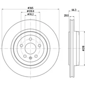Tarcze hamulcowe - Tarcza hamulcowa HELLA 8DD 355 132-901 - miniaturka - grafika 1