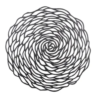 Podkładka dekoracyjna na stół TALEA śr. 38 cm czarny - Obrusy i serwetki - miniaturka - grafika 1