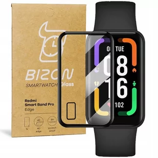 Bizon Szkło hartowane Glass Edge do Redmi Smart Band Pro, czarne BGE1RSMBPRO - Akcesoria do smartwatchy - miniaturka - grafika 1