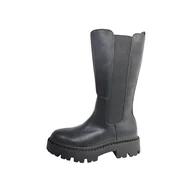 Kozaki damskie - Tom Tailor Damskie 8490140012 modne kozaki, czarne, 36 EU, czarny, 36 EU - miniaturka - grafika 1