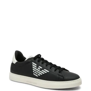 Emporio Armani Skórzane trampki - Trampki męskie - miniaturka - grafika 1