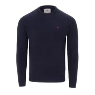 Swetry męskie - Lee Cooper sweter męski granatowy, długi rękaw, dekolt okrągły, Rozmiar XL - miniaturka - grafika 1
