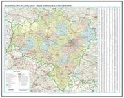 EkoGraf, Województwo dolnośląskie mapa ścienna na podkładzie w drewnianej ramie, 1:200 000