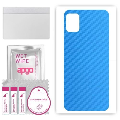 folia naklejka skórka strukturalna na TYŁ do Motorola Moto G85 - Carbon Niebieski - apgo SKINS