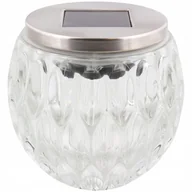 Lampy ogrodowe - LAMPA SOLARNA SZKLANA KULA W ŁEZKI DEKORACJA OGRODU KOLOROWA STOJĄCA - miniaturka - grafika 1