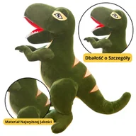 Maskotki i pluszaki - Pluszowa Maskotka Przytulanka Dinozaur Tyranozaur Zielony 35cm LEAN Toys - miniaturka - grafika 1