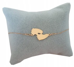 Złota bransoletka ze STÓPKAMI GRAWER SREBRO złoco - Bransoletki - miniaturka - grafika 1