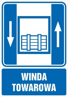 Tabliczka: Winda towarowa 15x21cm PCV 1mm - Akcesoria BHP - miniaturka - grafika 1