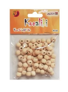 [BS] KORALIKI DREWNIANE 10MM PJ-5986 80SZT. ALIGA - Scrapbooking - miniaturka - grafika 1