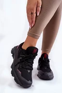 Sneakersy damskie - Damskie Sneakersy Memory Foam System Big Star KK274211 Czarne-39 - miniaturka - grafika 1