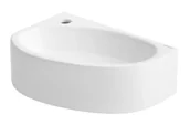 Umywalki - Umywalka ścienna Uptrend Avo 29x42 cm owalna lewa biały połysk TR4519A - miniaturka - grafika 1