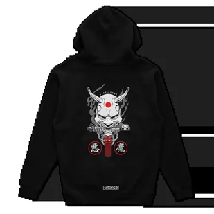 Czarna bluza z kapturem ONI Static gang-M - Odzież do sportów motorowych - miniaturka - grafika 1