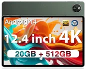 Tablety - DOOGEE T30Max 12,4" 20GB+512GB 4K Android14 10800mAh LTE WIFI green - miniaturka - grafika 1