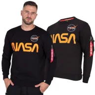 Odzież taktyczna i umundurowanie - Bluza Alpha Industries NASA Reflective 178309 614 - Czarna M - miniaturka - grafika 1