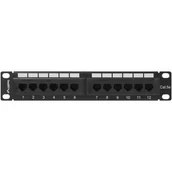 Szafy rack - Lanberg Patch panel PPU5-9012-B 12 port 1U 10\" kat.5e czarny PPU5-9012-B - miniaturka - grafika 1