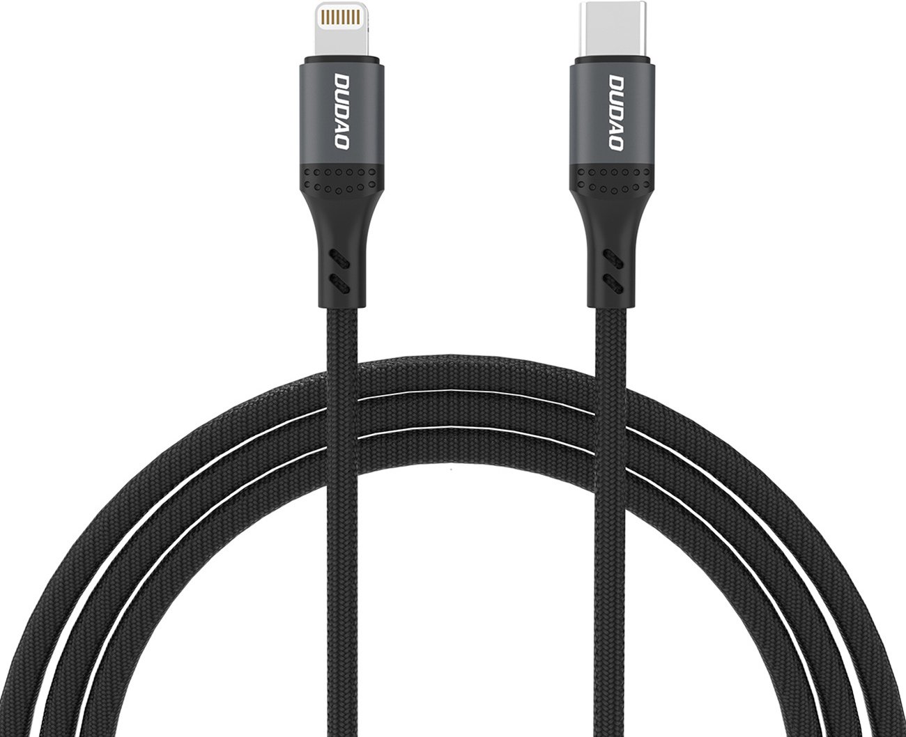 Kabel USB Dudao Kabel Dudao L3CL USB-C - Lightning 30W 2m w oplocie - czarny