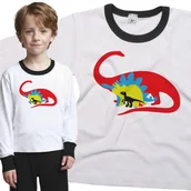 Piżamy dla dziewczynek - Piżama dziecięca Dinozaury Brontozaur Stegozaur Triceratops T Rex 86/92 - VoloDonum - miniaturka - grafika 1