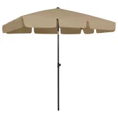Parasole ogrodowe - VidaXL Parasol plażowy, taupe, 200x125 cm 314730 VidaXL - miniaturka - grafika 1