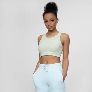 Damski top treningowy GUESS DOREEN ACTIVE TOP - miętowy - Koszulki sportowe damskie - miniaturka - grafika 1