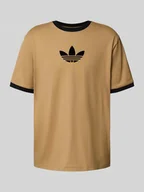 Koszulki męskie - T-shirt z logo i okrągłym dekoltem - miniaturka - grafika 1