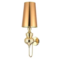 Lampy ścienne - KKS Abażurowa lampa ścienna QUEEN MB-8046-18 klasyczna czarna złota - miniaturka - grafika 1