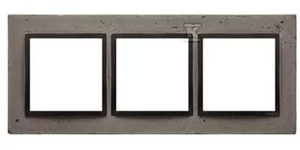 Ramka 3-krotna Nature-Beton, SZORSTKA PRZYJAŹŃ, IP20/IP44 (IP44-należy zastosować zestaw uszczelek DUN3) SIMON54 NATURE - Klawisze i ramki - miniaturka - grafika 1
