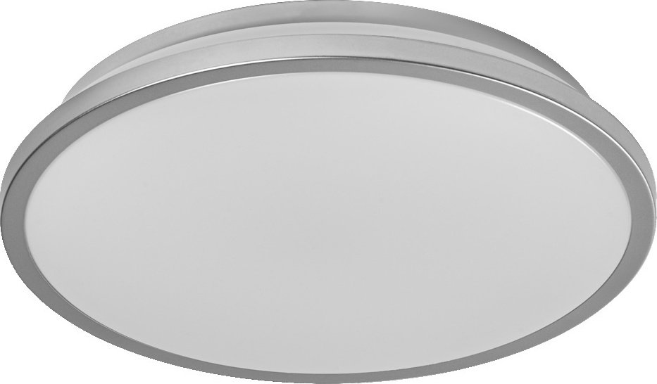 LEDVANCE ORBIS DUBLIN lampa sufitowa LED 300mm, srebrna, 16W, 2000lm, ciepła biała barwa światła, bardzo jednorodny rozsył światła, długa żywotność, moduł LED zainstalowany na stałe, okrągła, stopień ochrony IP20, 3000K