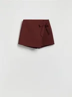 Spodenki damskie - Reserved - Spódnico-szorty z kokardą - miedziany - miniaturka - grafika 1
