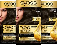 Farby do włosów i szampony koloryzujące - Syoss Oleo Intense farba olejna 4-50, chłodny, naturalny brąz, poziom 3 (115 ml), trwała farba do włosów z pielęgnującym olejem, koloryzacja bez amoniaku - miniaturka - grafika 1