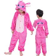 Stroje karnawałowe - Piżama Onesie, Kigurumi - Różowy Stich 115-125cm - miniaturka - grafika 1