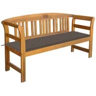 Ławki ogrodowe - vidaXL Ławka ogrodowa z poduszką, 157 cm, lite drewno akacjowe 3064274 - miniaturka - grafika 1