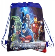 Torby szkolne - WOREK dziecięcy do przedszkola szkoły AVENGERS na buty kapcie obuwie plecak - miniaturka - grafika 1