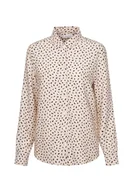 Bluzki damskie - Seidensticker Damska bluzka - modna bluzka - Regular Fit - kołnierz koszuli - długi rękaw - 100% wiskoza, beżowy, 34 - miniaturka - grafika 1