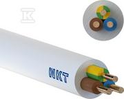 Przewody elektryczne - Przewód instalacyjny YDY żo 750V 3x1,5 biały bęben NKT - miniaturka - grafika 1
