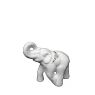 Figurki dekoracyjne - Figurka szkliwiona słoń biegnący Swarovski 18 cm Souvenire - miniaturka - grafika 1