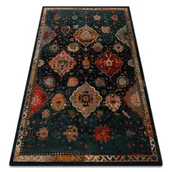 Dywany - Dywan wełniany POLONIA Abrash orientalny, kwiaty granat niebieski 200x300 cm - miniaturka - grafika 1