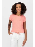 Koszulki i topy damskie - alife and kickin Koszulka "Zoja" w kolorze jasnoróżowo-białym - miniaturka - grafika 1