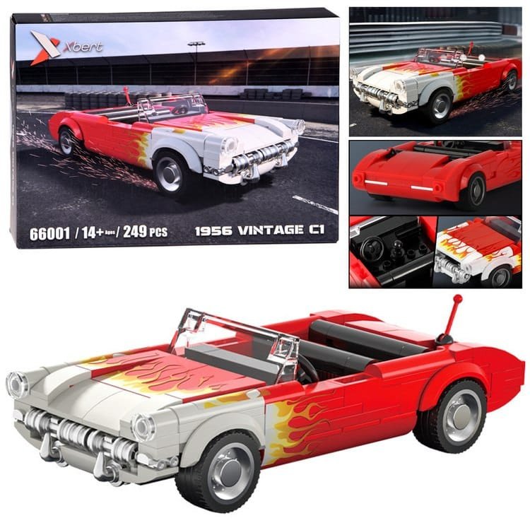 Klocki konstrukcyjne samochód klasyk hot rod Roadster 249ele ZA5817