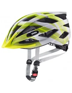 UVEX Air Wing CC Helmet Kids, grey/lime matt 52-57cm 2021 Kaski dla dzieci S4100480215 - Kaski rowerowe - miniaturka - grafika 3