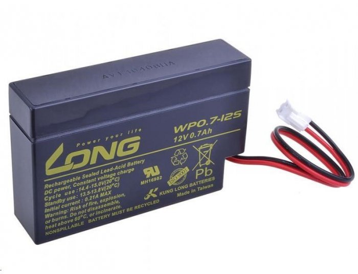 Akumulator Eneride Long 12V 0,7Ah akumulator kwasowo-ołowiowy JST PBLO-12V000,7-JST