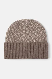 Calvin Klein czapka wełniana kolor beżowy wełniana K60K612595 - Czapki damskie - miniaturka - grafika 1