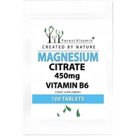 Witaminy i minerały - Forest Vitamin, Magnesium Citrate 450mg Vitamin B6, 100 Tab. - miniaturka - grafika 1