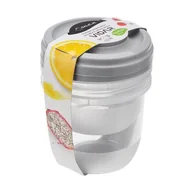 Pojemniki kuchenne - Komplet pojemników okrągłych VIDAR 2 sztuki szary - miniaturka - grafika 1