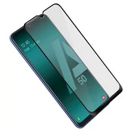 Szkła hartowane na telefon - Akashi Galaxy A50 pełne zabezpieczenie ekranu ze szkła hartowanego czarny fazowany ekran - miniaturka - grafika 1