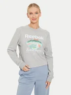 Bluzy damskie - Reebok Bluza Court Sport FT Craw 100076214 Szary Regular Fit - miniaturka - grafika 1