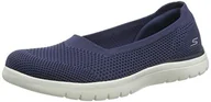 Czółenka - Skechers Damskie czółenka Go Flex Wonderous, Granatowe wykończenie tekstylne, 39 EU - miniaturka - grafika 1