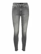 Spodnie damskie - VERO MODA VMPEACH dżinsy damskie o skinny fit, super miękkie, Medium Grey Denim, S - miniaturka - grafika 1