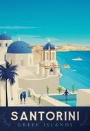 Podkładki pod mysz - PODKŁADKA POD MYSZ Z Nadrukiem 22x18 cm Santorini Grecja Tekst Prezent - miniaturka - grafika 1