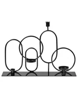 Świeczniki - Świecznik COBH Metal 30 cm Czarny - miniaturka - grafika 1